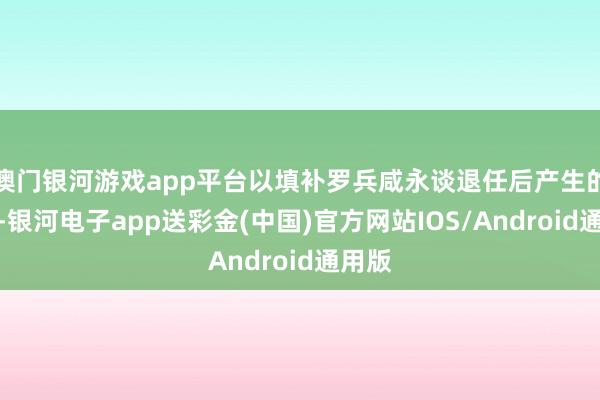 澳门银河游戏app平台以填补罗兵咸永谈退任后产生的空白-银河电子app送彩金(中国)官方网站IOS/Android通用版